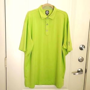 FootJoy Foot Joy FJ Men Golf Short Sleeve Polo Shirt Neon Green XXL